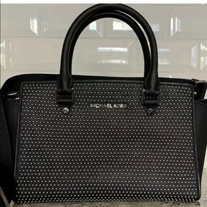 Michael Kors Selma Micro Stud Leather Crossbody